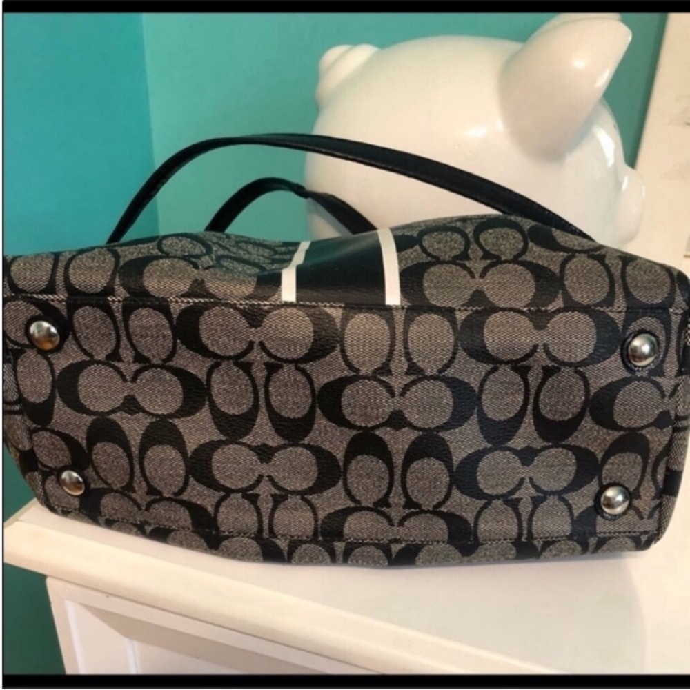 Coach Black and Gray Satchel - Picture 3 of 8